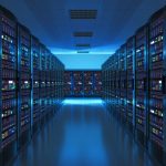 Server room interior in datacenter