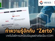 ทำความรู้จักกับ “Zerto” เทคโนโลยีการปกป้องข้อมูลขององค์กรคุณได้อย่างต่อเนื่อง (CDP)