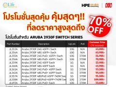 Aruba ลดราคา 70% กับสวิตช์ “Aruba 2930F Switch” หมดเขต 31 ธ.ค.นี้