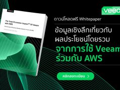 ดาวน์โหลดฟรี :  ข้อมูลเชิงลึกเกี่ยวกับผลประโยชน์โดยรวม Total Economic Impact™ ของ Veeam และ AWS